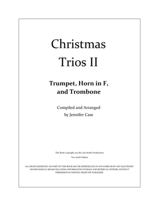 Book cover for Christmas Trios II - Trumpet, Horn in F, and Trombone