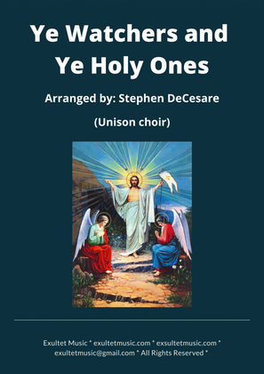Book cover for Ye Watchers and Ye Holy Ones (Unison choir)