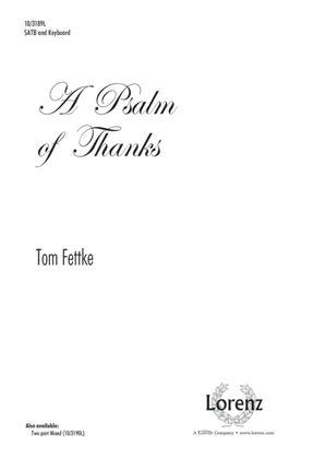 Book cover for A Psalm of Thanks