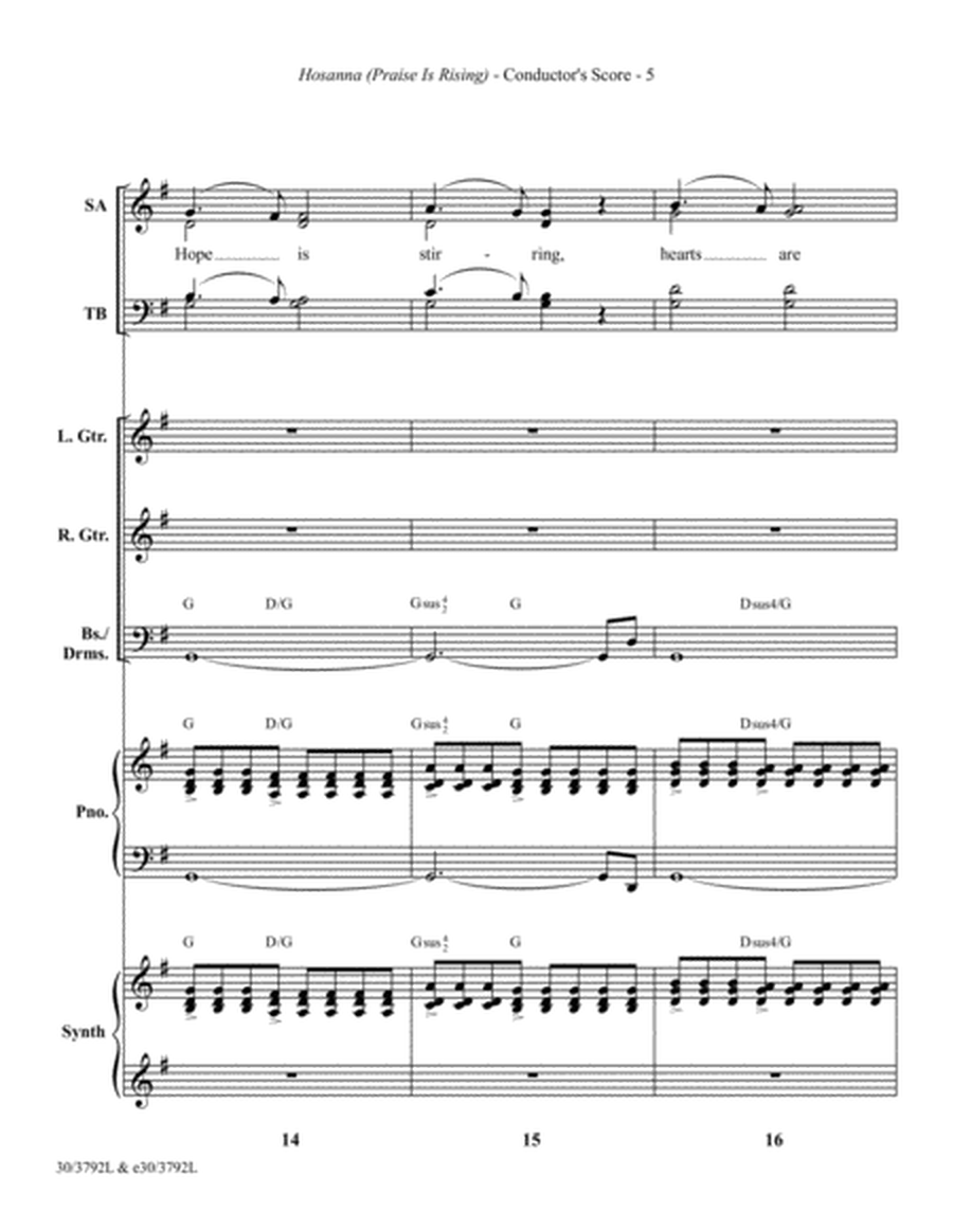 Hosanna - Rhythm Score and Parts