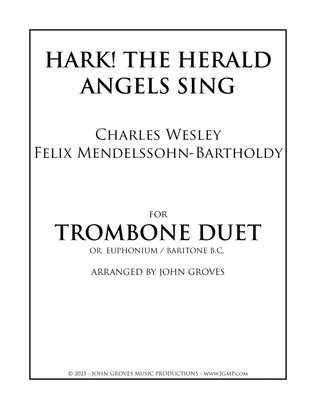 Book cover for Hark! The Herald Angels Sing - Trombone Duet