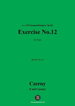 Book cover for C. Czerny-Exercise No.12,Op.261 No.12