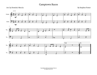 Book cover for Camptown Races- Violin and Cello Duet
