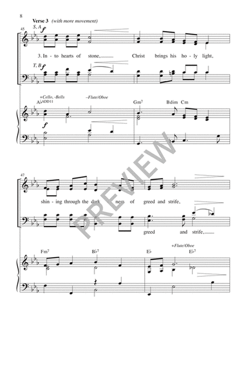 Come to the Stable by Carol Browning 4-Part - Sheet Music