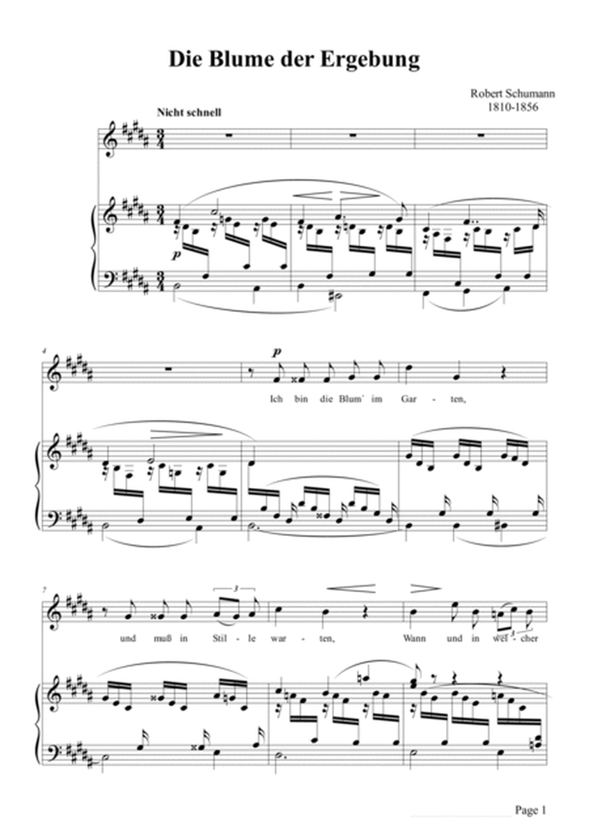 Schumann-Die Blume der Ergebung,Op.83 No.2 in B Major