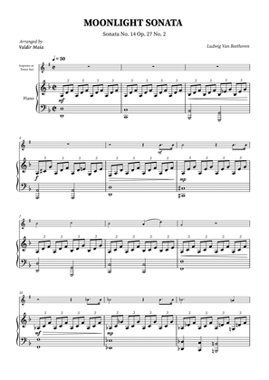 Moonlight Sonata for Soprano Sax and Piano Accompaniment