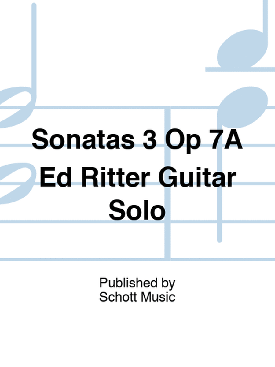 Carulli - 3 Sonatas 3 Op 7A For Guitar