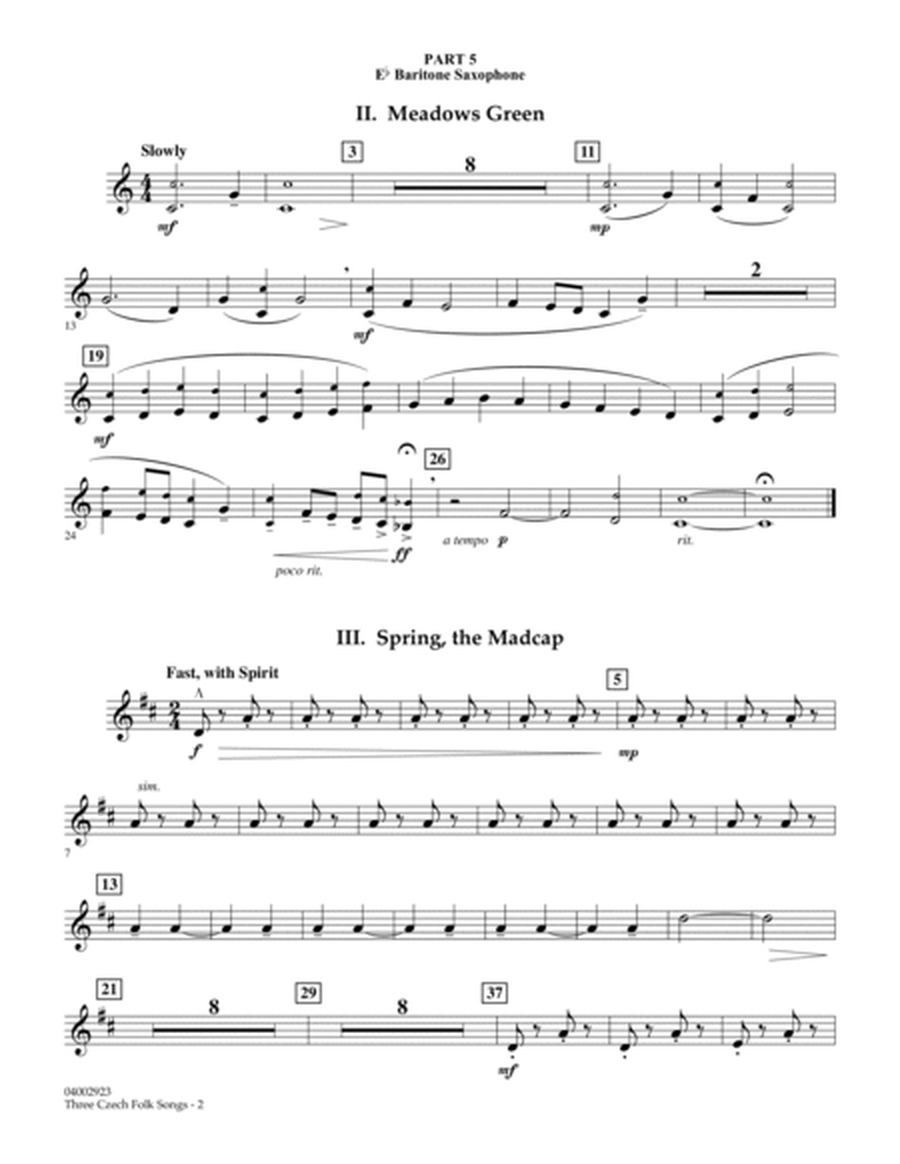 Three Czech Folk Songs - Pt.5 - Eb Baritone Saxophone