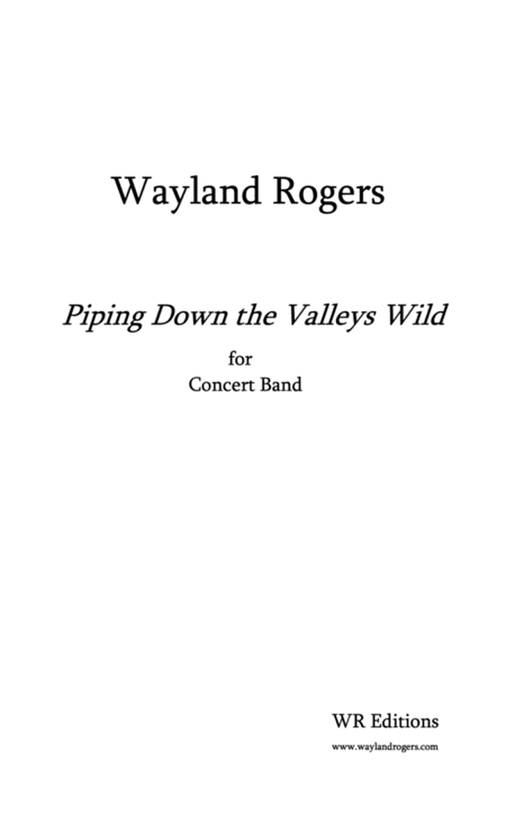 Piping Down the Valleys Wild (Concert Band) image number null