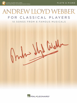 Book cover for Andrew Lloyd Webber for Classical Players – Flute and Piano