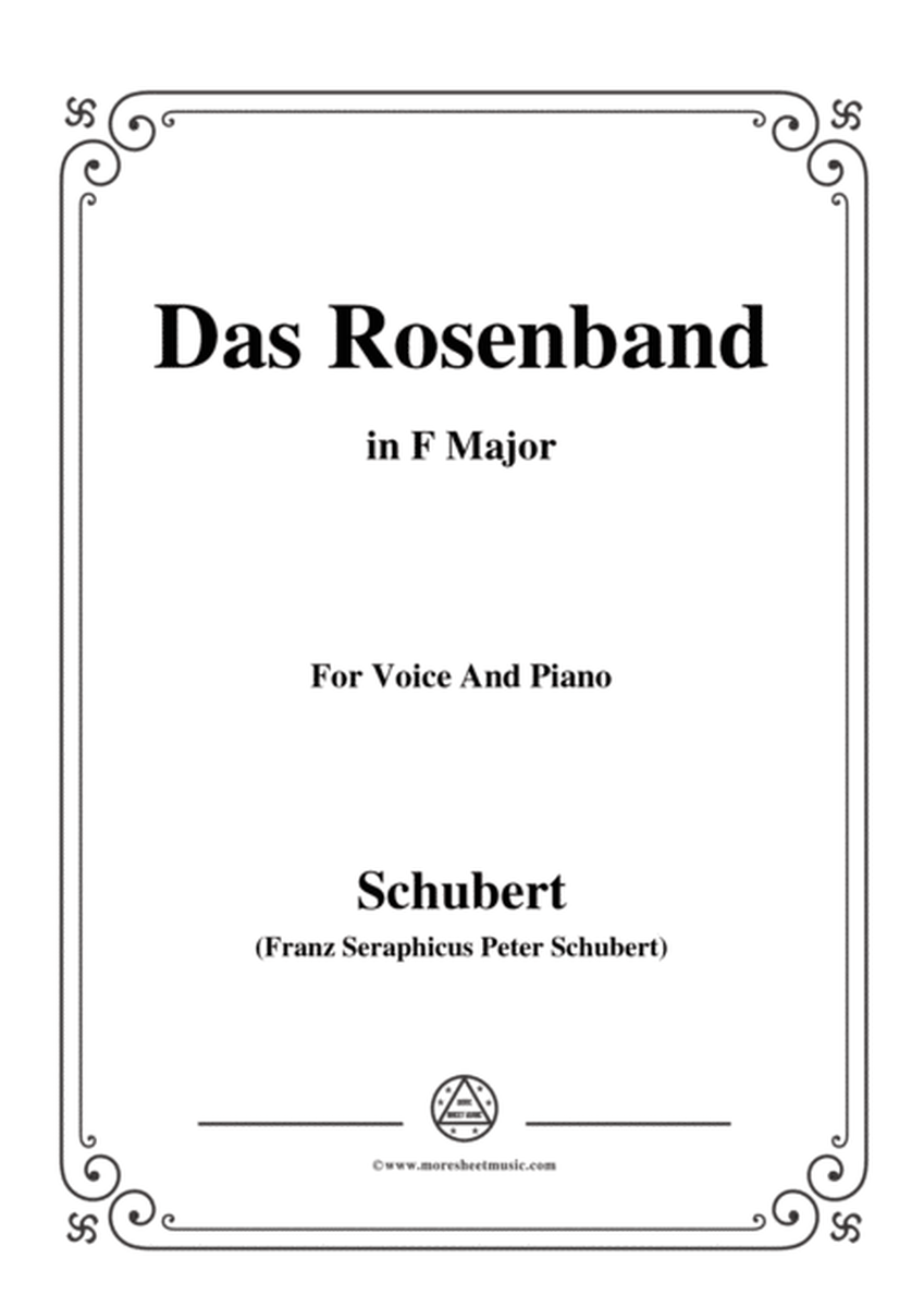 Schubert-Das Rosenband(The Rosy Ribbon),D.280,in F Major,for Voice&Piano image number null