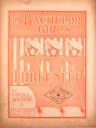 Book cover for The Bachelor Girls. Three Step