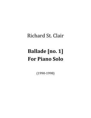 Book cover for Ballade no. 1 for Solo Piano