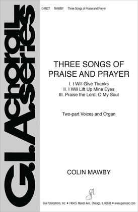 Book cover for Three Songs of Praise and Prayer