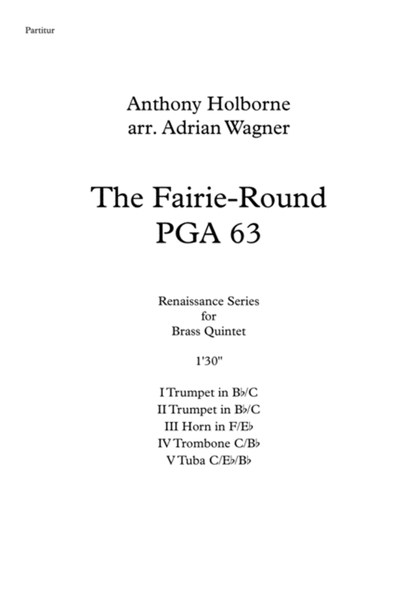 The Fairie-Round PGA 63 (Anthony Holborne) Brass Quintet arr. Adrian Wagner image number null