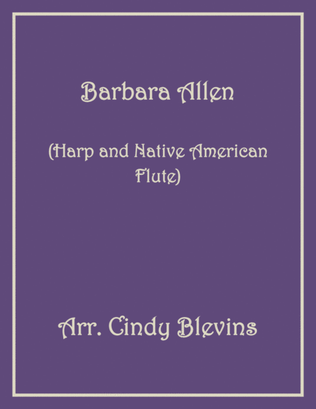 Book cover for Barbara Allen, for Harp and Native American Flute