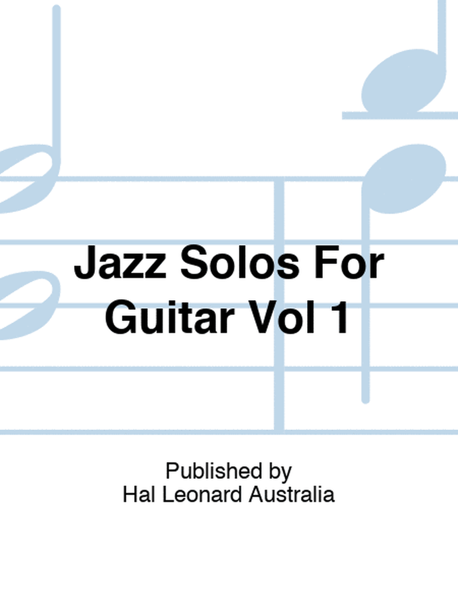 Jazz Solos For Guitar Vol 1