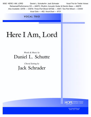 Book cover for Here I Am, Lord