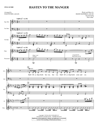 Hasten to the Manger (With "Pat-A-Pan") (arr. Stan Pethel) - Full Score