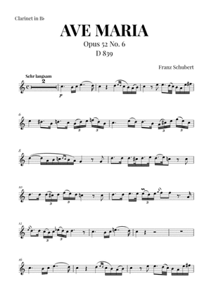 Book cover for Ave Maria (Schubert) for Clarinet in Bb