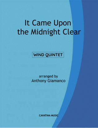 Book cover for IT CAME UPON THE MIDNIGHT CLEAR - wind quintet