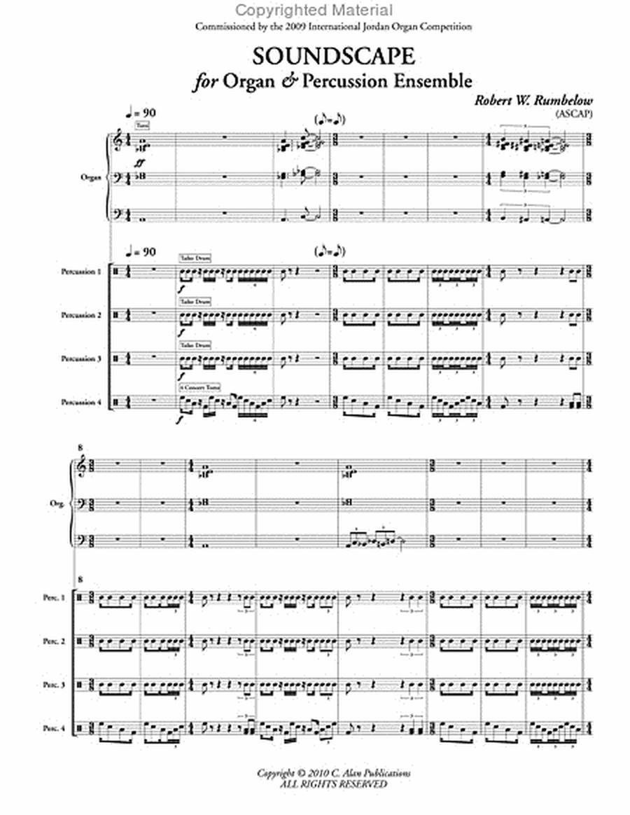 Soundscape for Organ & Percussion Ensemble (score & parts)