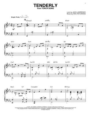 Book cover for Tenderly [Jazz version] (arr. Brent Edstrom)