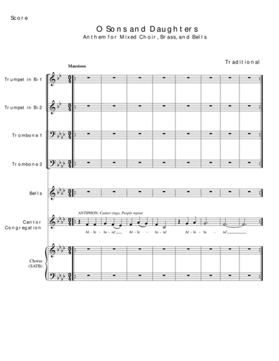 O Sons and Daughters (Anthem for Easter Day) for Chorus, Choir, Bells, and Brass image number null