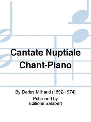 Book cover for Cantate Nuptiale Chant-Piano