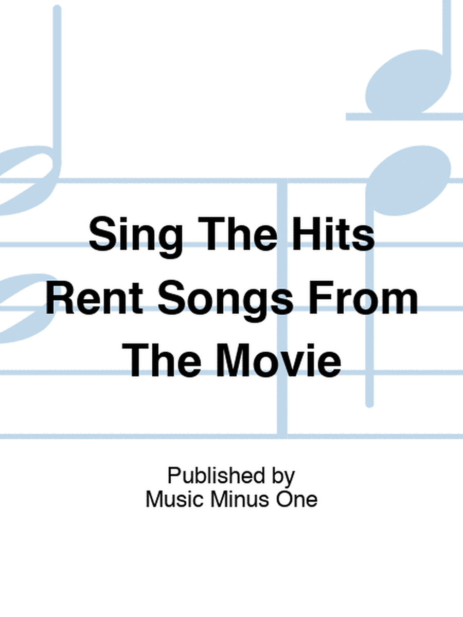 Sing The Hits Rent Songs From The Movie