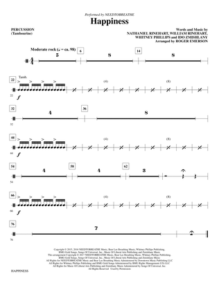 Book cover for Happiness (arr. Roger Emerson) - Percussion