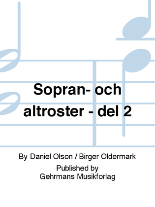 Book cover for Sopran- och altroster - del 2