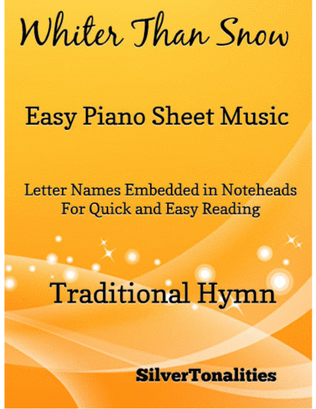 Book cover for Whiter Than Snow Easy Piano Sheet Music