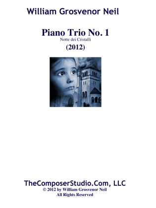 Book cover for Piano Trio No.1 for piano, violin, and 'cello "Night of Broken Glass"