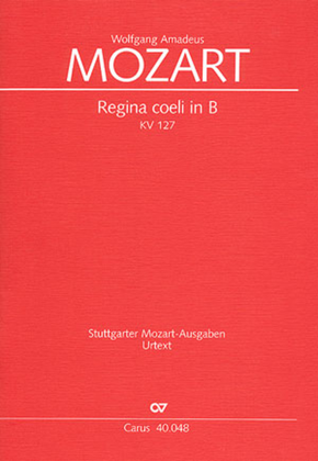 Book cover for Regina coeli in B-Flat Major, K. 127