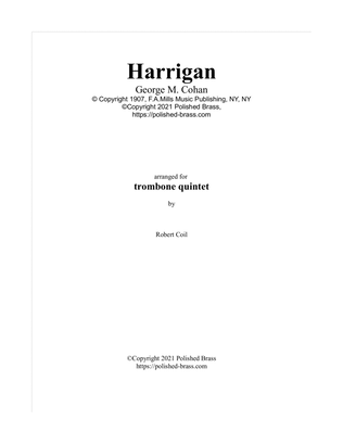 Book cover for Harrigan (Trombone quintet)