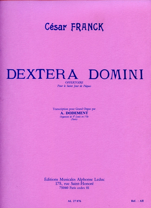 Book cover for Dextera Domini (organ)