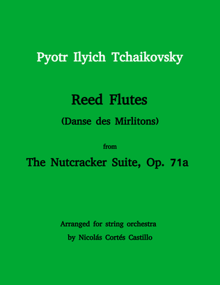 Book cover for Tchaikovsky - Reed Flutes (The Nutcracker) for String orchestra