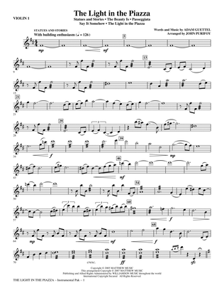 The Light In The Piazza (Choral Highlights) (arr. John Purifoy) - Violin 1