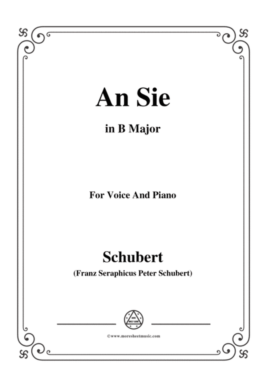 Schubert-An Sie,in B Major,for Voice&Piano image number null