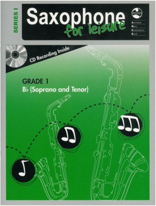 Book cover for AMEB Saxophone For Leisure Grade 1 B Flat Book/CD Ser 1