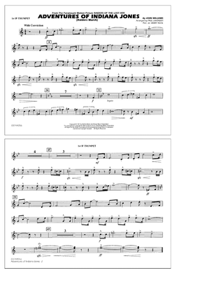 Adventures Of Indiana Jones (Raiders March) (arr. Paul Lavender) - 1st Bb Trumpet