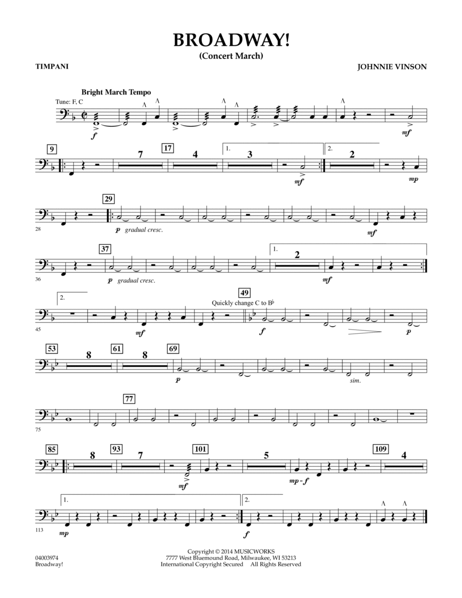 Broadway! - Timpani