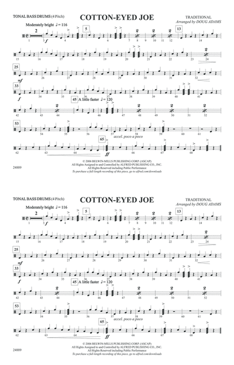 Cotton-Eyed Joe: Tonal Bass Drum
