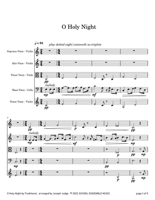 Book cover for O Holy Night for String Quartet in Schools