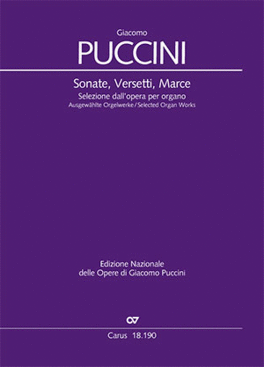 Puccini: Sonate, Versetti, Marce. Selected Organ Works