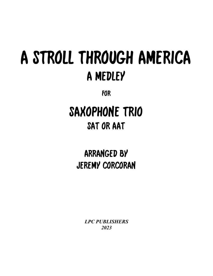 A Stroll Through America for Saxophone Trio image number null