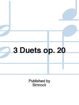 Book cover for 3 Duets op. 20