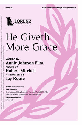 Book cover for He Giveth More Grace