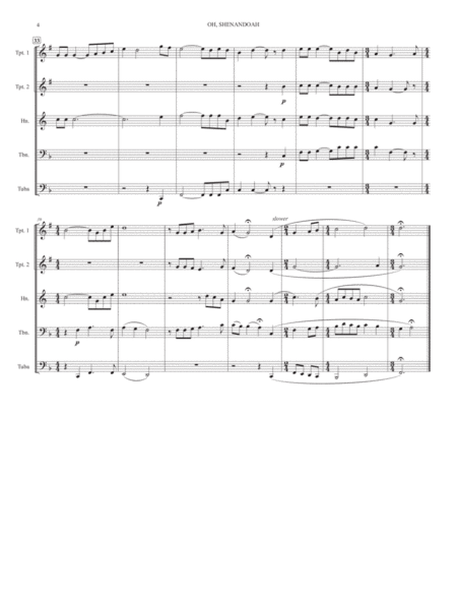 Shenandoah (for brass quintet) image number null